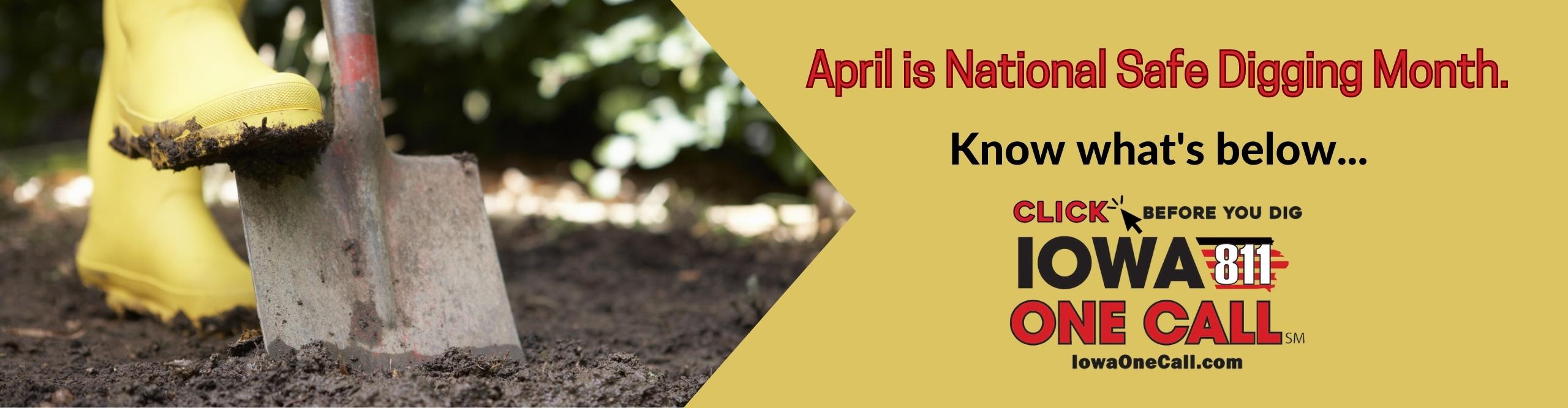 April is national safe digging month
