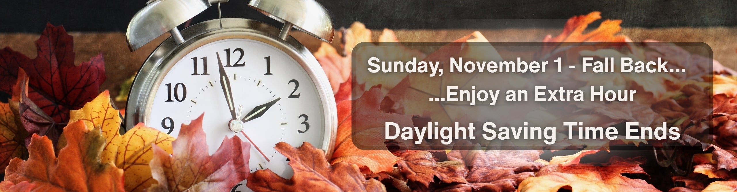 Daylight Saving Time ends - 